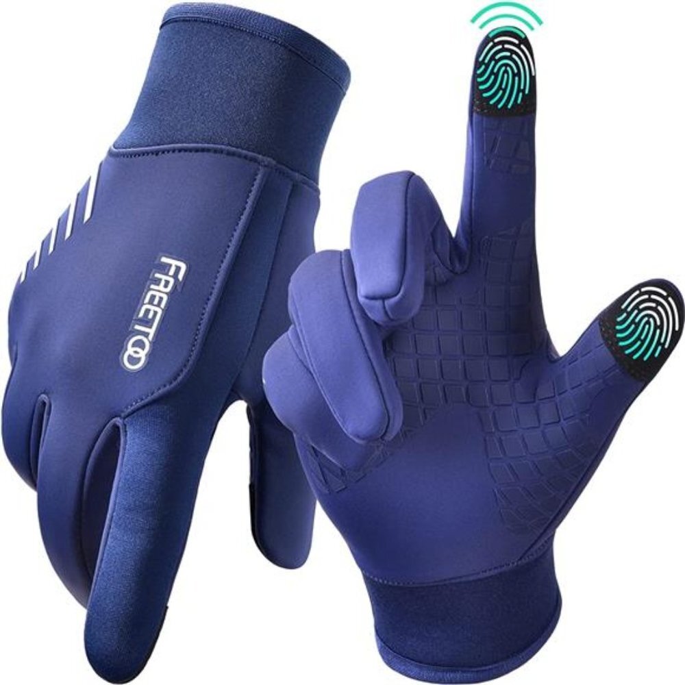 Unisex Touchscreen Winter Gloves Thin Warm Gloves, Blue